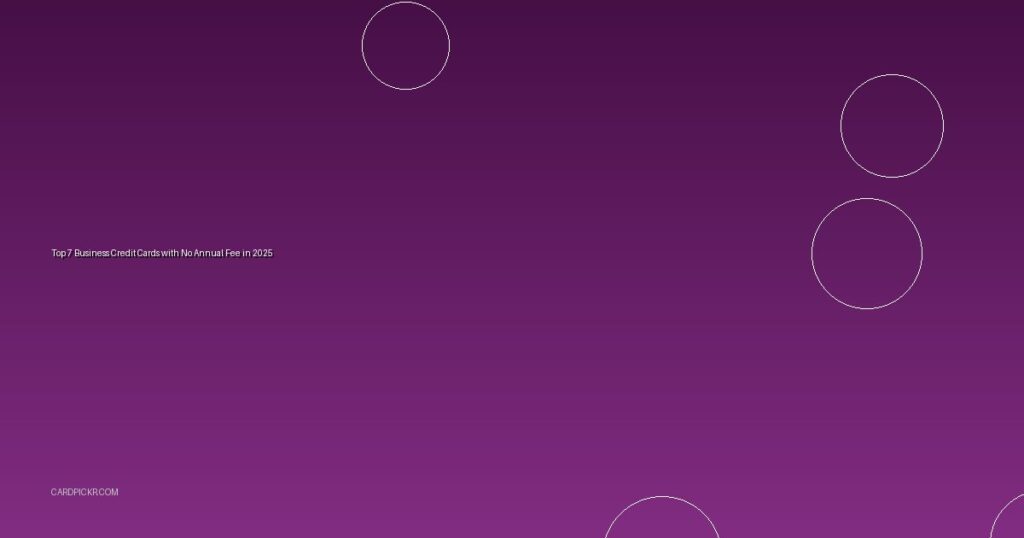 Top 7 Business Credit Cards with No Annual Fee in 2025